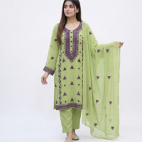Baju Salwar Kameez Wanita Dengan Bordir, Model Longgar, Panjang Mata Kaki, Pakaian Kasual Tradisional India Pakistan