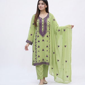 Salwar Kameez pour femmes avec broderie, coupe ample, longueur cheville, tenue traditionnelle indienne pakistanaise décontractée - Product Image 1