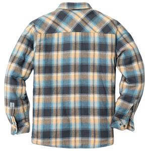 Camisa de Franela a Cuadros para Hombre, Invierno, Algodón, Forro Polar Grueso, Acolchada, Manga Larga, Roja - Product Image 2