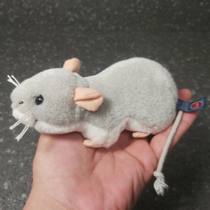 Cute Gray Plush Mouse <b>Toy</b> With String Tail 11CM-30CM For Kids 0-24 Months Unisex <b>Soft</b> <b>Stuffed</b> Animal - Product Image 1