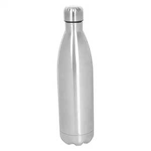 Bouteille d'eau portable en acier inoxydable mat argenté, petite, avec bouchon à vis, étanche, réutilisable, gourde sportive en métal pour enfants, voyage, gym - Product Image 4
