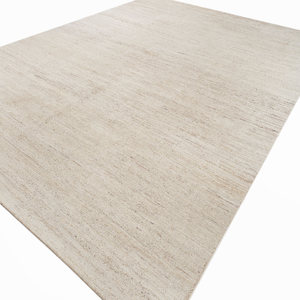 Tapis rectangulaire beige en viscose tissé à la main, tapis décoratif fait main, tapis d'intérieur haut de gamme - Product Image 2