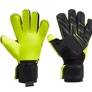 Gants de gardien de but de football professionnels unisexes respirants avec sangle de poignet réglable, en cuir antidérapant, couleurs et logo personnalisables, vente en gros - Product Image 1