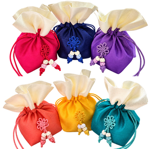 Bolsa de Cosméticos Tradicional Coreana Bokjumeoni, Bolsa con Cordón de Dos Tonos, Estuche de Maquillaje con Nudo, Recuerdo Coreano, Bolsa de Regalo, Recuerdo de Boda KOR - Product Image 1