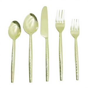 Top Qualité En Acier Inoxydable Or Couleur Couverts Ensemble Titane Plaqué Or Cuillère Fourchette Couteau Couverts Or Mat Vaisselle À Manger - Product Image 5