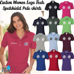 Bordado de textos de logotipo 437WR de mujer personalizado para polos con diseño SpotShield 2025 - Product Image 2