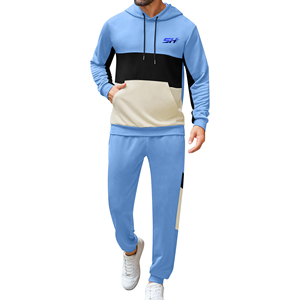 Ensembles de survêtements pour hommes personnalisés, séchage rapide, respirants, 100% coton molletonné, tissu doux, logo personnalisé, utilisation hivernale, survêtement pour hommes - Product Image 1