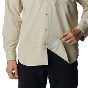 Chemises de pêche unisexes personnalisées OEM, imperméables, anti-UV, à manches courtes, à motifs floraux, à séchage rapide, respirantes, avec ventilation cachée, UPF 50 - Product Image 6