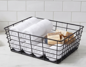 Modern Metal <b>Wire</b> <b>Storage</b> <b>Basket</b> Rectangle Stackable For Multi-Purpose Neatening And Organization Elegant Home Essential - Product Image 5