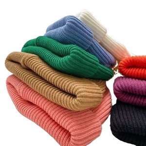 High Quality Unisex Print <b>Warm</b> Custom Logo Cotton Knitted Cuffed Beanie <b>Hats</b> with Canvas Fabric Four Seasons Use - Product Image 1