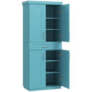 Mobile da Cucina in Legno Massello Stile Moderno, Armadio Multifunzionale con Pannelli in Compensato e Melamina, Arredamento per Soggiorno - Product Image 3