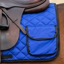 Tapis de selle matelassé en coton avec poche, personnalisable avec logo, confortable, polyvalent, pour l'équitation anglaise et le dressage, vente en gros, OEM - Product Image 2