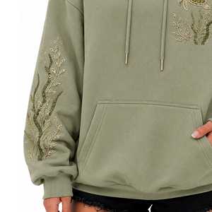 Sweat-shirts à capuche zippés personnalisés en gros, unisexe, en molleton de coton épais, style streetwear, OEM ODM - Product Image 5