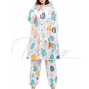 Conjunto de Traje Impermeable y Cortavientos de Dos Piezas para Mujer con Capucha, Chaqueta y Pantalones - Venta al por Mayor - Product Image 1