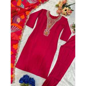 Conjunto de Top y Pantalón de Fiesta para Mujer de Diseñador con Dupatta Elegante - Product Image 1