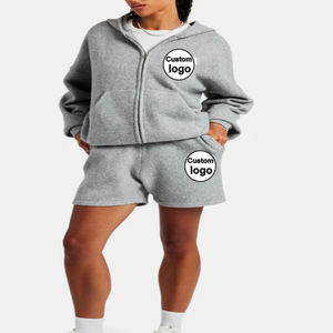 Custom 100% Cotton Sweat Suits <b>Set</b> for Men Heavyweight Hoodie Sweatpants <b>Set</b> <b>Embroidery</b> Logo Winter Tracksuit - Product Image 3