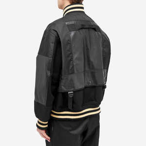 Custom Men Wool Blend Leather Sleeve Varsity <b>Jacket</b> Wholesale <b>Vintage</b> Unisex Letterman Baseball <b>Bomber</b> <b>Jacket</b> - Product Image 3
