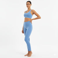 Ensemble de yoga grande taille en nylon et élasthanne pour femme, avec soutien-gorge de sport sans couture et leggings taille haute à séchage rapide, 2 pièces