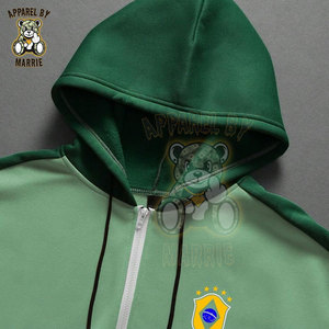 Ensemble de survêtement en coton uni mélangé PC, fabrication OEM, marque privée, vêtements de sport, ensemble jogging deux pièces, décontracté, hiver, épais, pour hommes - Product Image 3