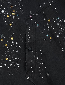 Sweat-shirt à capuche pour homme avec strass, mélange de coton, séchage rapide, respirant, streetwear, vêtements personnalisés OEM - Product Image 4