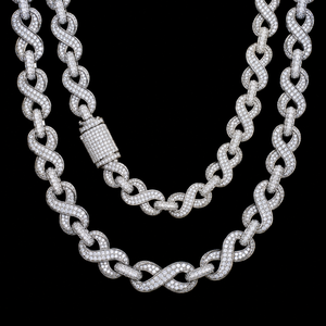 Collar de Cadena Cubana de Alta Calidad y Lujo, Corte Brillante de 12 mm, Plata con Diamantes Moissanite, Estilo Hip Hop, Certificado IGI, Unisex - Product Image 4