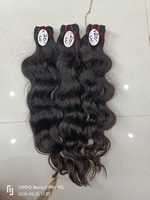 Extensions de cheveux vierges bouclés de qualité temple d'Inde du Sud, cheveux humains Remy, double trame, triés à la machine, vente aux enchères disponible