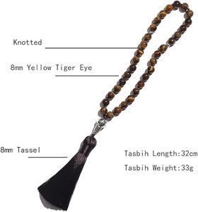 Cuentas de Oración Islámicas Tasbih Musulmán Dhikr Tasbeeh 100 Cuentas para Rezar, Portátiles, Regalo de Ramadán, Cuentas Redondas de Madera, MOQ Bajo - Product Image 3