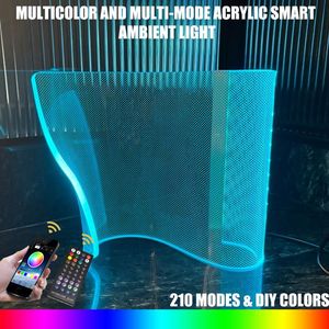 Modern Curved RGB Table Lamps for Gaming and Study Futuristic Ambient <b>Mood</b> <b>Lighting</b> for Bedrooms and Desks - Product Image 5