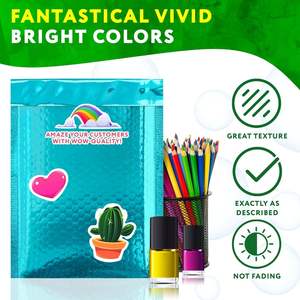 Teal Bubble mailer 7.25x11 buste imbottite in metallo 25 buste di spedizione imbottite imbottite - Product Image 6