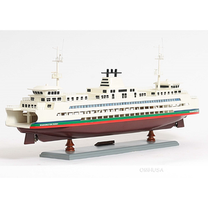 Modelo de Barco de Madera Hecho a Mano del Ferry de Washington, Maqueta de Ferry de Pasajeros, Adorno Náutico, 63.5Lx12.7Wx27.94H cm - Product Image 3