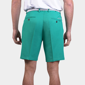 Pantalones Cortos Bermuda para Hombre, Color Verde Azulado Sólido, Cintura Media, Cierre de Botones, Casuales, de Algodón Oxford, con Bolsillos, Tejido Transpirable - Product Image 2