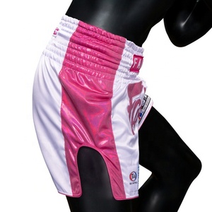 Breathable Muay Thai Boxing Shorts <b>Athletic</b> Satin Training Trunks Lightweight Kickboxing Shorts for Men Gym Sessions - Product Image 3