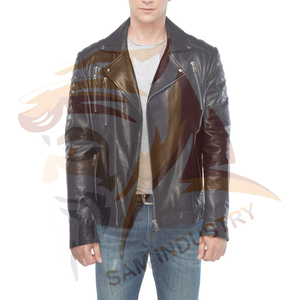 New Style Solid Color Custom Design <b>Leather</b> <b>Jackets</b> For Men Casual Wear <b>Winter</b> <b>Leather</b> <b>Jackets</b> For Adults Men - Product Image 6