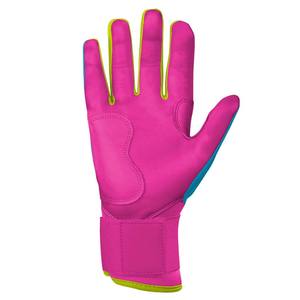 Vente chaude Gants de frappe de baseball professionnels Logo personnalisé Gants de frappe pour adultes Paume en cuir véritable Gants de frappe de softball - Product Image 3