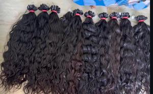 100% calidad de exportación máquina rizada natural cruda trama doble extensiones de cabello humano indio sin procesar calidad de doble dibujado - Product Image 3