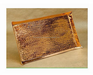 Bandeja de Servicio de Metal Pulido y Martillado a Mano de Alta Calidad, Apta para Lavavajillas, Grado Deluxe, para Restaurantes y Hoteles - Product Image 1