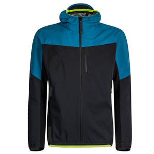 Veste softshell imperméable à capuche pour homme, jaune et noir, style sportif, fermeture éclair, pour l'hiver et les activités de plein air - Product Image 4