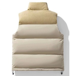 Men's Winter Sleeveless Puffer Vest Stand Collar 100% <b>Canvas</b> Waterproof Eco-Friendly Casual Quilted Windproof Outerwear - Product Image 6