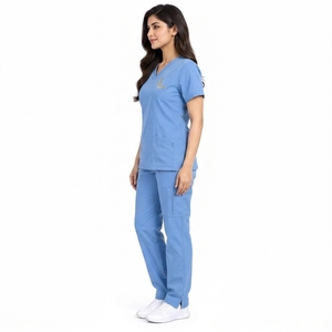Ensemble de blouses et pantalons de travail confortables en tissu respirant pour infirmières, uniforme médical léger pour femmes, vêtements de travail médicaux. - Product Image 5