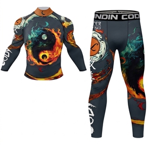 Ensemble de sport pour hommes en caoutchouc anti-irritation : short de MMA, de kick-boxing et de Muay Thai, et ensemble de jogging (chemise et pantalon) - Product Image 3
