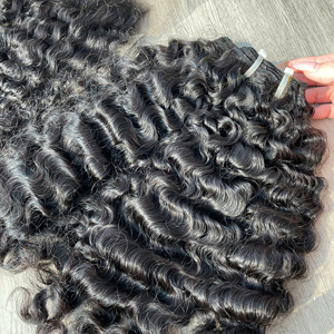 Birmano rizado 100% Raw Virgin Vietnamita Cabello humano Color natural Venta al por mayor Super Double Drawn Extensiones de cabello - Product Image 6