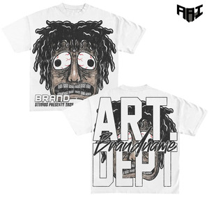 Chemises pour hommes à épaules tombantes personnalisées avec impression DTG, tissu 100% coton, streetwear haut de gamme, mode américaine, haut d'été, marque privée OEM ODM - Product Image 1