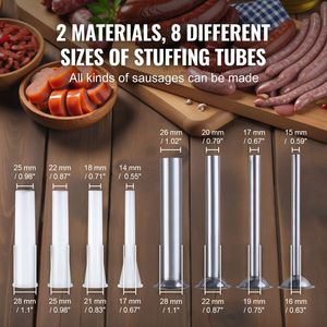 Food Grade Stainless Steel Manual Sausage Stuffer 2.5 L/6 LBS Horizontal Sausage Machine with <b>U</b> Type <b>Clamp</b> for Meat Processing - Product Image 5