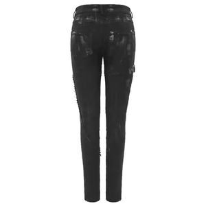 Wholesale New Arrival Design Black Men's Mid Waist Casual Jeans 100% Cotton Anti-Wrinkle Light Wash Multi-Pocket Vintage Punk - Product Image 2