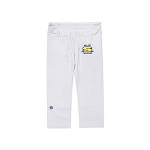 Venta al por mayor, entrega rápida, Kimono de Jiu-Jitsu Brasileño 100% algodón, conjunto de uniforme BJJ para hombre y mujer, peso medio, color blanco - Product Image 5