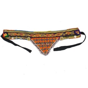 Vintage Belt Belly Dance Bead Afghani Traditional Waist Belt Kuchi Tribal BB040A <b>Old</b> Banjara Real Vintage Handmade Beaded Belts - Product Image 1