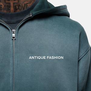 Sweat-shirts à capuche vintage en coton French Terry 350 g/m², coupe ample, avec logo personnalisé, pour hommes - Product Image 3