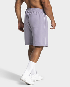 Pantalones Cortos Deportivos con Líneas en Contraste para Hombre, Pantalones Cortos de Gimnasio de Algodón Premium con un Elegante Diseño de Rayas en Contraste, Perfectos para Correr y Entrenar - Product Image 2