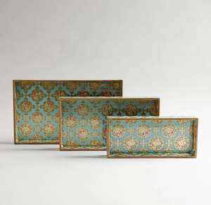 Nouveau Plateau de Service en Bois Poli Écologique de Haute Qualité, Forme Personnalisée, Thème Bouddhiste, avec Poignées - Product Image 5