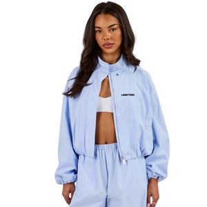 <b>Women's</b> Cropped Full <b>Zip</b> High Collar Tracksuit Set Drawcord Hem <b>Top</b> Wide Leg Trousers Elastic Waist 2 Piece Casual Lounge Outfit - Product Image 3